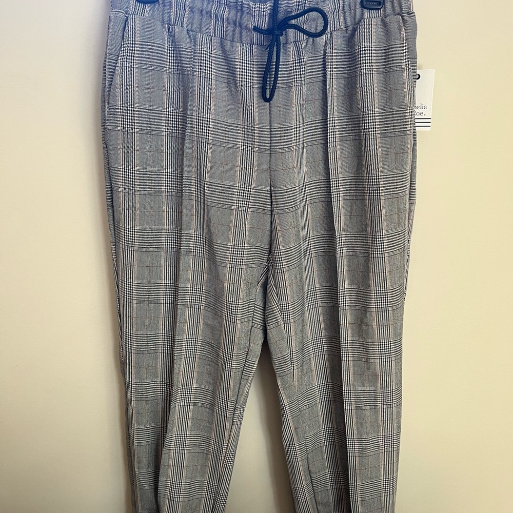Stylish Gray Plaid Women's Trousers